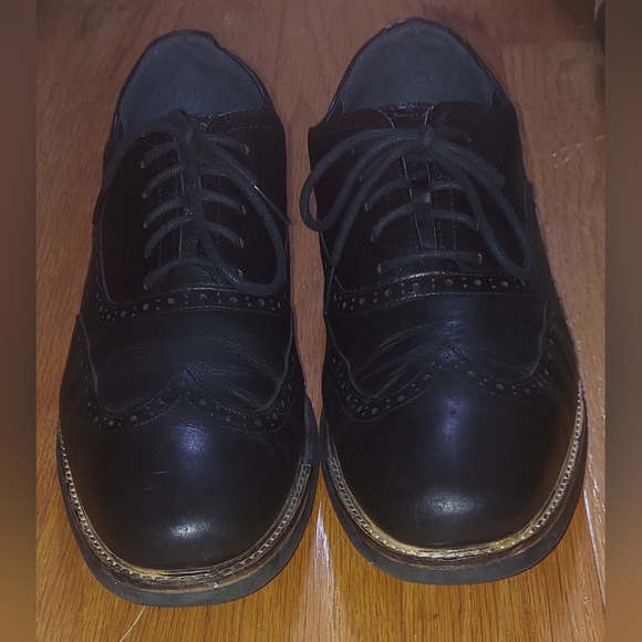 COLE HAAN C11233 MEN\'S BLACK LEATHER WINGTIP OXFORDS DRESS SHOES SIZE 13 M
